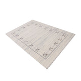 Ivory Gabbeh Border Design Hand Loomed Wool Rug