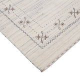 Ivory Gabbeh Border Design Hand Loomed Wool Rug