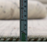 Ivory Gabbeh Border Design Hand Loomed Wool Rug