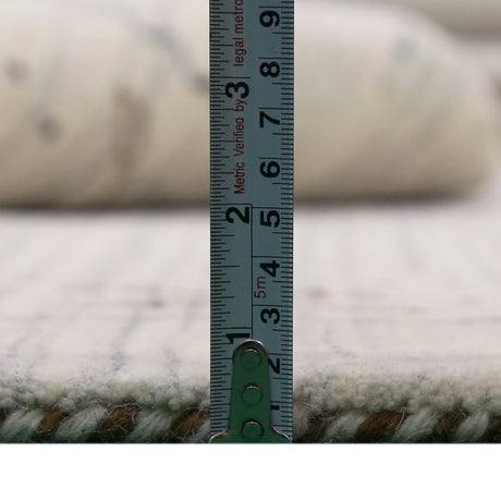 Ivory Gabbeh Border Design Hand Loomed Wool Rug