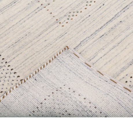 Ivory Gabbeh Design Hand Loomed Wool Area Rug