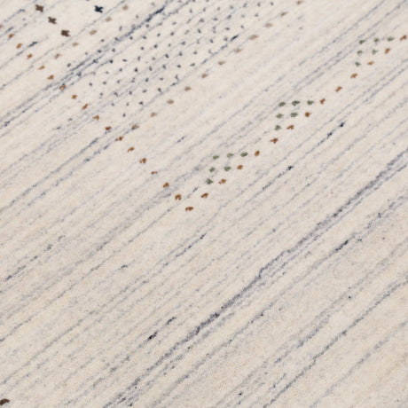 Ivory Gabbeh Design Hand Loomed Wool Area Rug