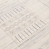 Ivory Gabbeh Design Hand Loomed Wool Area Rug