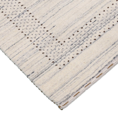 Ivory Gabbeh Design Hand Loomed Wool Area Rug