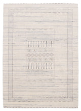 Ivory Gabbeh Design Hand Loomed Wool Area Rug