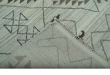 Ivory, Gray and Charcoal Hand Knotted Multi size Southwestern wool area Rug