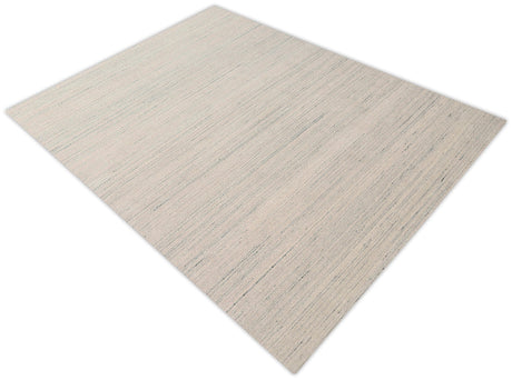 Ivory Modern Style Hand Loomed Wool Area Rug