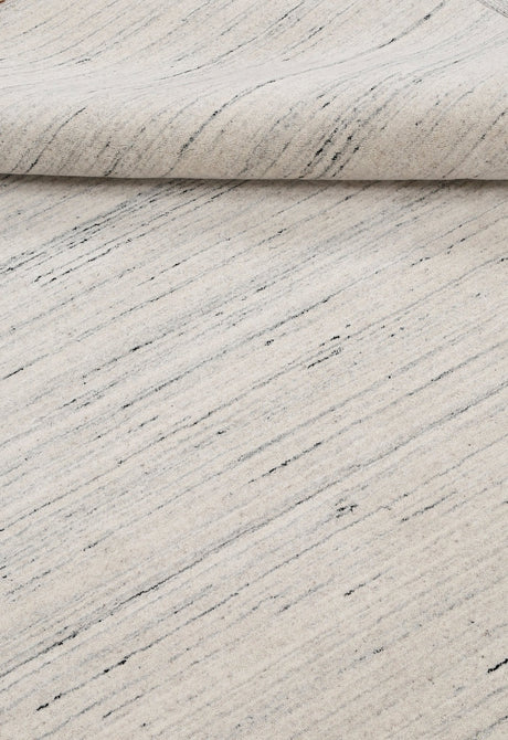 Ivory Modern Style Hand Loomed Wool Area Rug