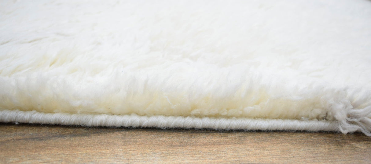 Ivory Modern Style Handmade Wool Area Rug