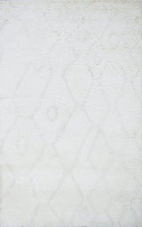 Ivory Modern Style Handmade Wool Area Rug