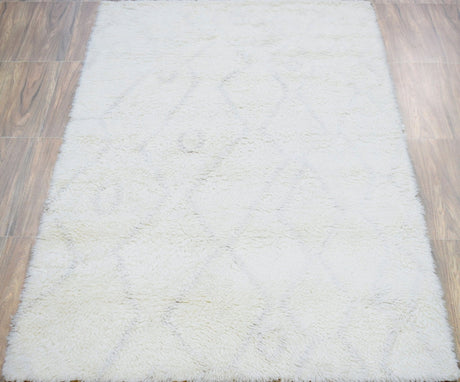 Ivory Modern Style Handmade Wool Area Rug