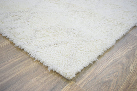 Ivory Modern Style Handmade Wool Area Rug