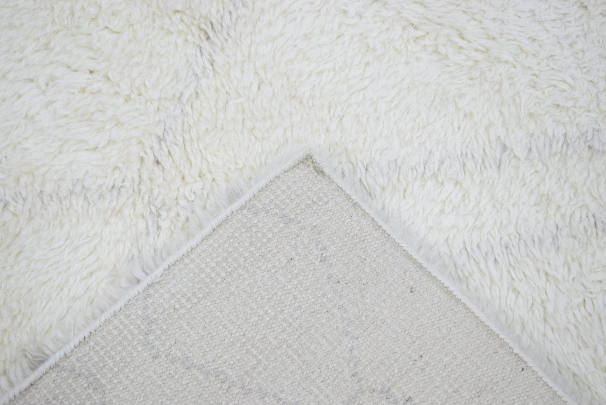 Ivory Modern Style Handmade Wool Area Rug