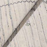 Ivory Modern Tribals Design Hand Loomed Wool Area Rug