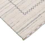 Ivory Modern Tribals Design Hand Loomed Wool Area Rug
