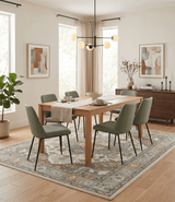 Ivory, Silver, Peach and Olive Traditional Heriz Hand Knotted Multi Size wool Area Rug