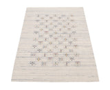 Ivory Tribal Design Hand Loomed Wool Area Rug