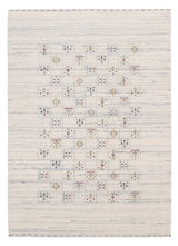 Ivory Tribal Design Hand Loomed Wool Area Rug