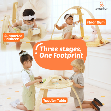 Ivy | 3-in-1 Baby Bouncer, Gym & Toddler Activity Table