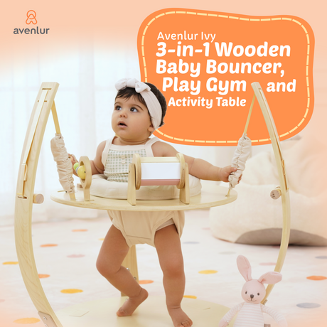 Ivy | 3-in-1 Baby Bouncer, Gym & Toddler Activity Table
