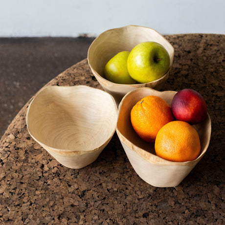 Jacaranda Hand-carved Wood Trinket Bowl