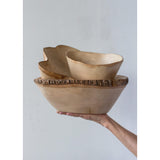 Jacaranda Hand-carved Wood Trinket Bowl