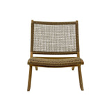 Jamaican Natural Outdoor Folding Lounge Chair with Polystrand Seat-chair-Parc Decor