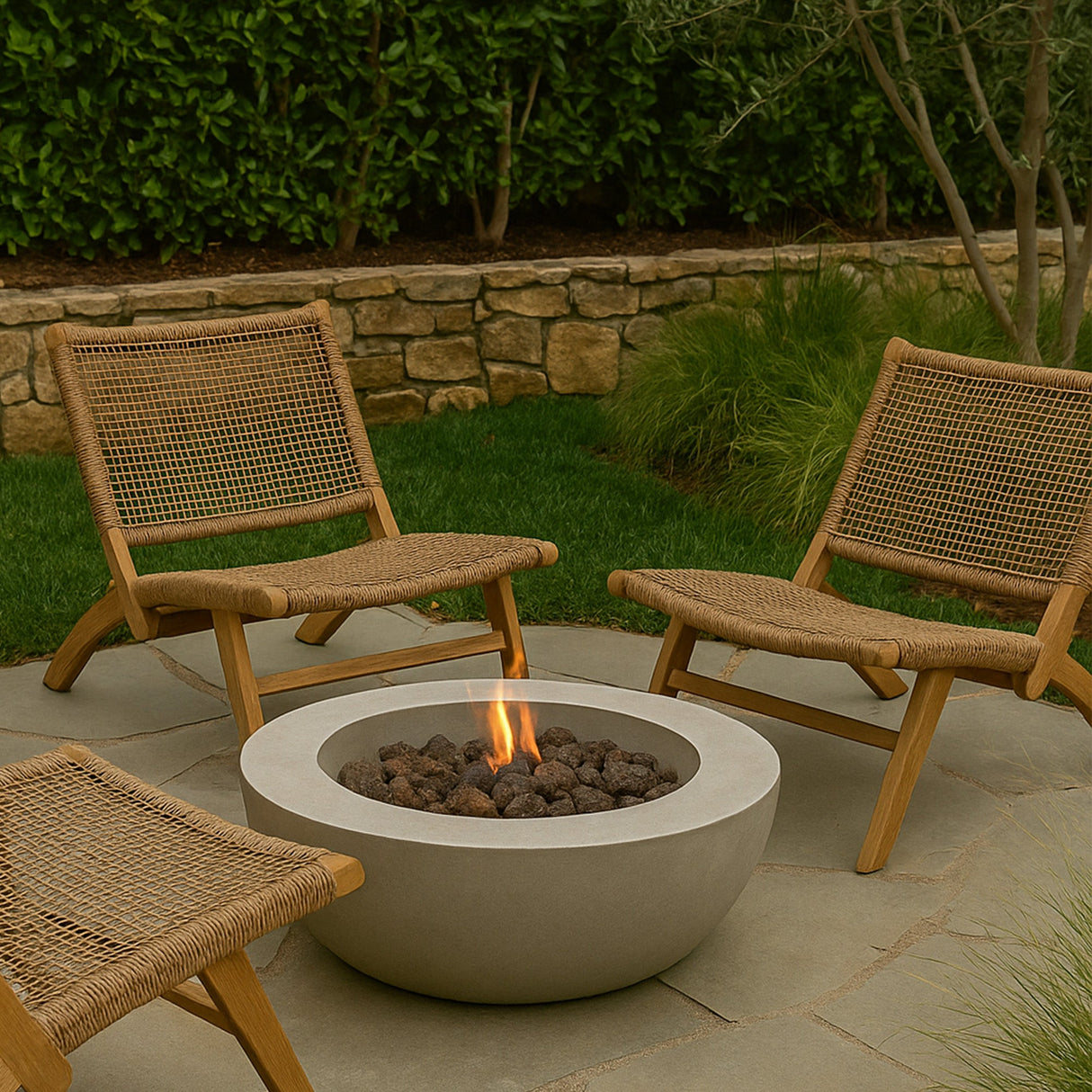 Jamaican Natural Outdoor Folding Lounge Chair with Polystrand Seat-chair-Parc Decor