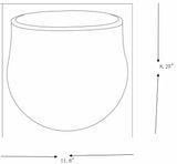 Janamuato White Geometric Cement Planter-Decor-Parc Decor