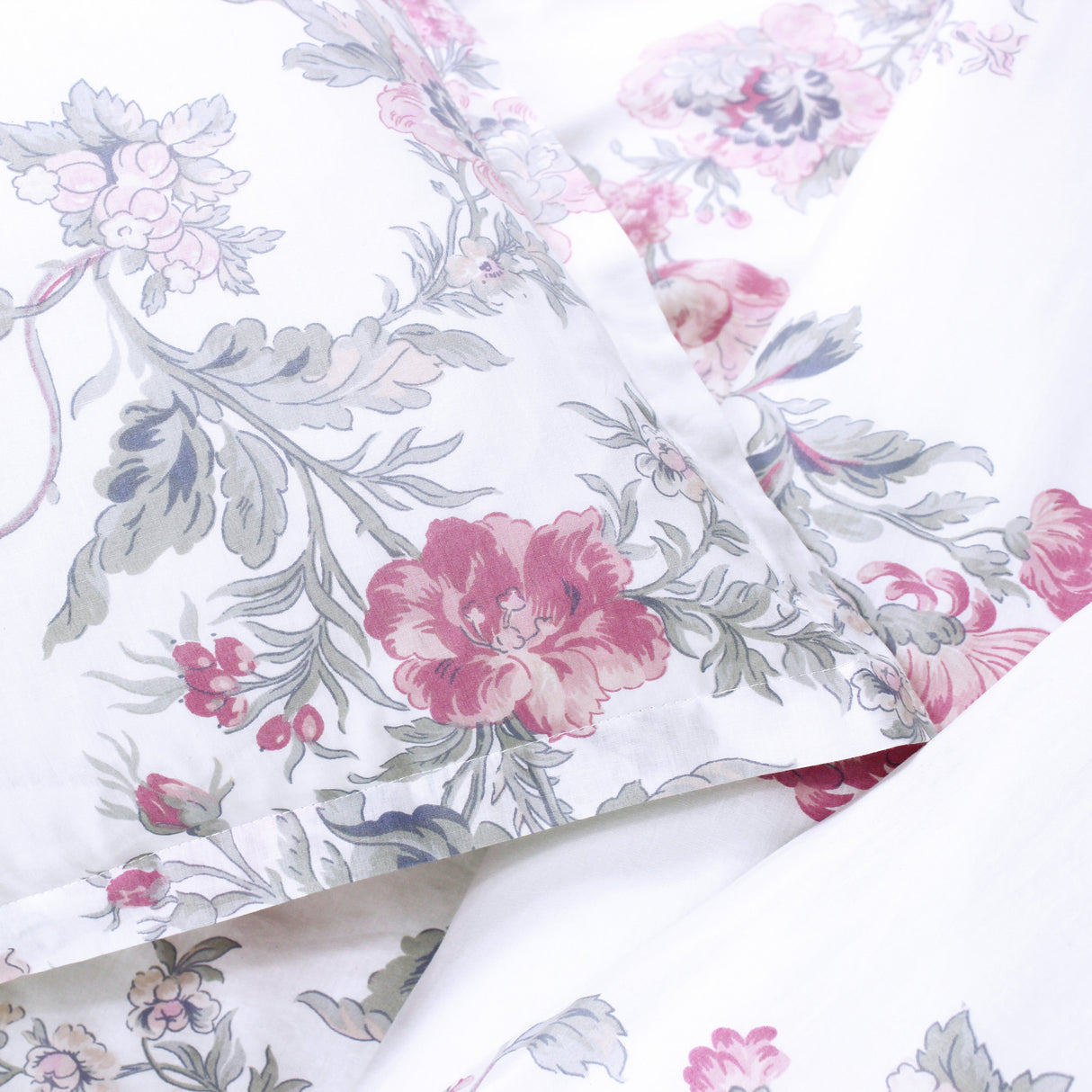Jardin De Rose Printed Cotton Percale Duvet Set-Duvets-Parc Decor