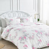 Jardin De Rose Printed Cotton Percale Duvet Set-Duvets-Parc Decor