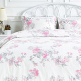 Jardin De Rose Printed Cotton Percale Duvet Set-Duvets-Parc Decor