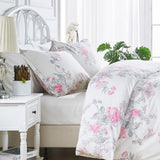 Jardin De Rose Printed Cotton Percale Duvet Set-Duvets-Parc Decor