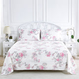 Jardin De Rose Printed Cotton Percale Sheet Set-Bed Sheets-Parc Decor