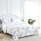 Jardin De Rose Printed Cotton Percale Sheet Set-Bed Sheets-Parc Decor