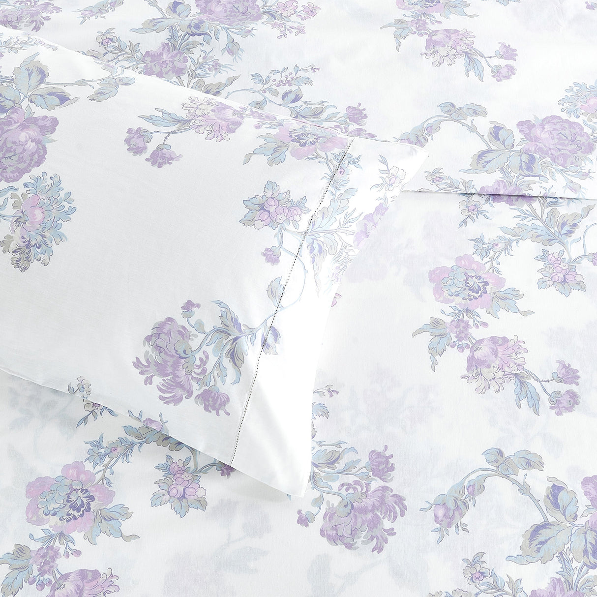 Jardin De Rose Printed Cotton Percale Sheet Set-Bed Sheets-Parc Decor