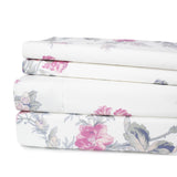 Jardin De Rose Printed Cotton Percale Sheet Set-Bed Sheets-Parc Decor