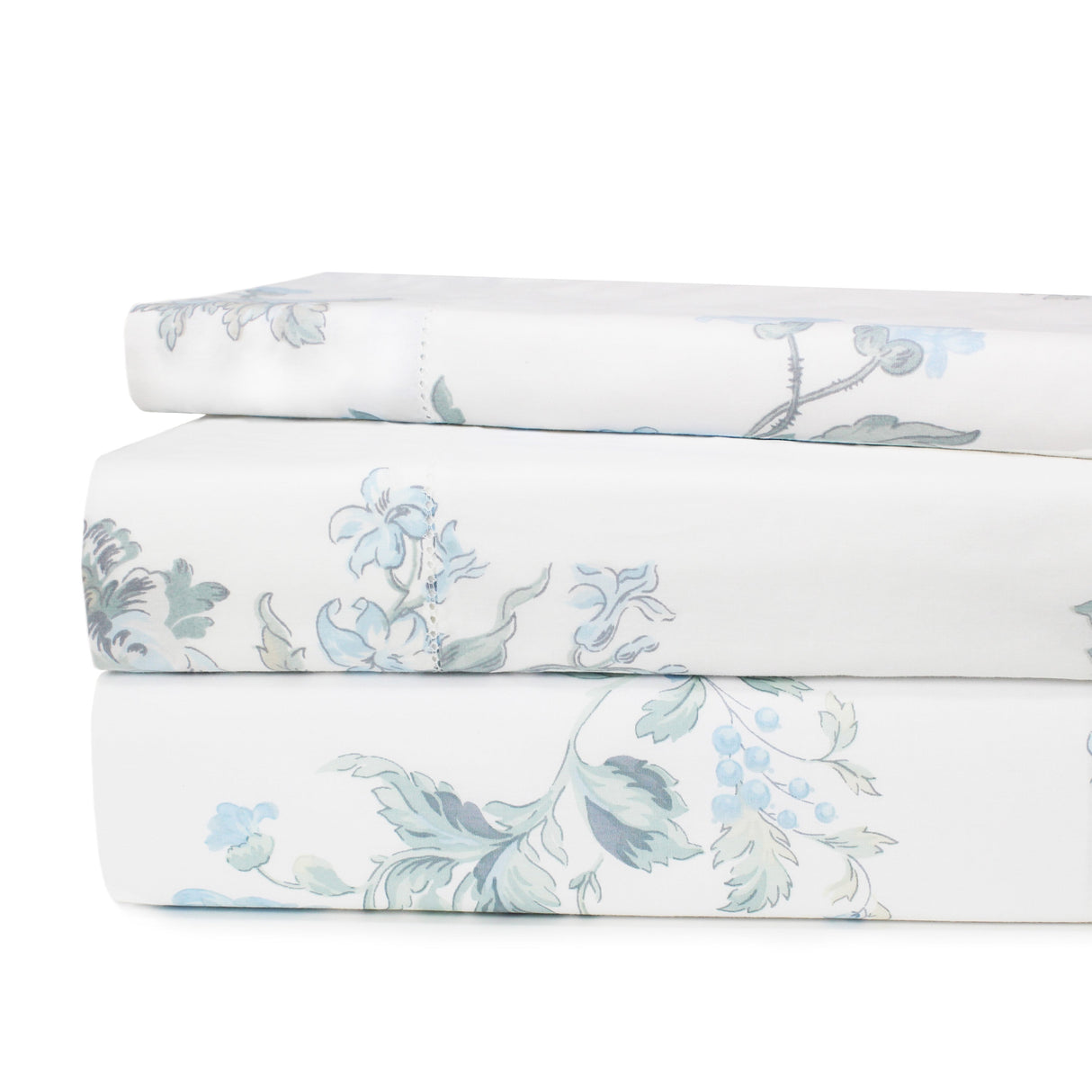 Jardin De Rose Printed Cotton Percale Sheet Set-Bed Sheets-Parc Decor