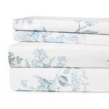 Jardin De Rose Printed Cotton Percale Sheet Set-Bed Sheets-Parc Decor