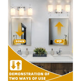 Jasper Gold Modern Frosted Glass 3-Light Bathroom Vanity Light-壁灯-Parc Decor