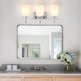 Jasper Gold Modern Frosted Glass 3-Light Bathroom Vanity Light-壁灯-Parc Decor