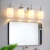 Jasper Gold Modern Frosted Glass 4-Light Bathroom Vanity Light-壁灯-Parc Decor