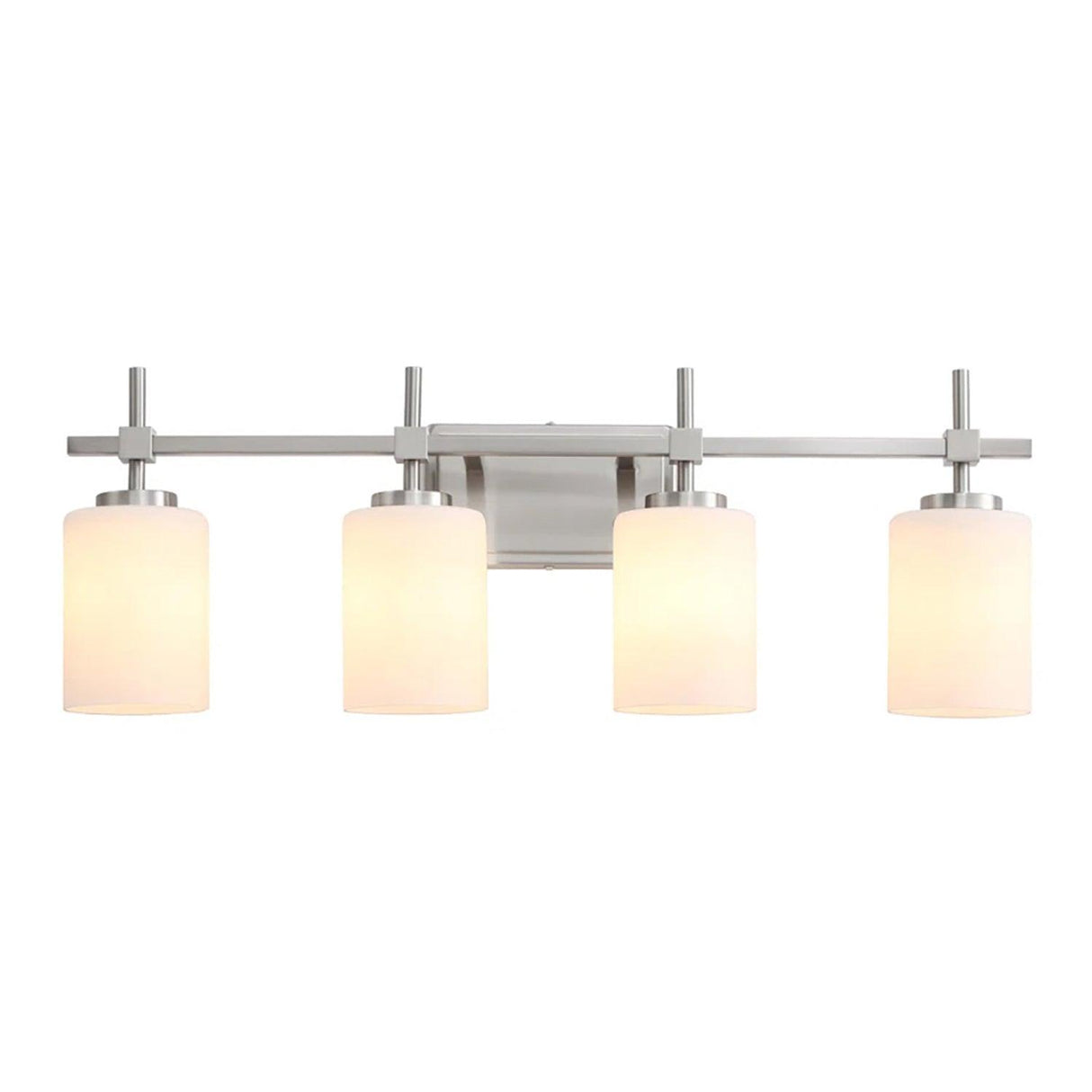 Jasper Gold Modern Frosted Glass 4-Light Bathroom Vanity Light-壁灯-Parc Decor
