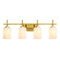 Jasper Gold Modern Frosted Glass 4-Light Bathroom Vanity Light-壁灯-Parc Decor