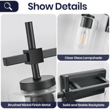 Jasper Modern 4-Light Clear Glass Bathroom Lights Linear Vanity Light-壁灯-Parc Decor