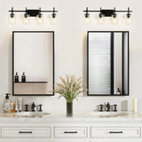 Jasper Modern 4-Light Clear Glass Bathroom Lights Linear Vanity Light-壁灯-Parc Decor
