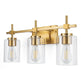 Jasper Modern Clear Glass 3-Light Bathroom Vanity Light-壁灯-Parc Decor