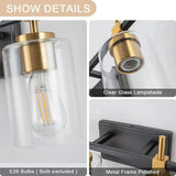 Jasper Modern Clear Glass 5-Light Bathroom Vanity Light