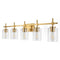 Jasper Modern Clear Glass 5-Light Bathroom Vanity Light-壁灯-Parc Decor