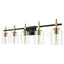 Jasper Modern Clear Glass 5-Light Bathroom Vanity Light